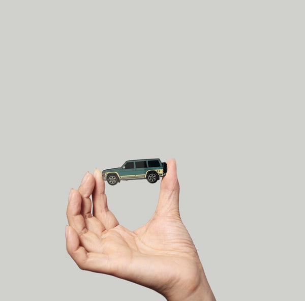 oh, Wanted Studio Brooch - Old Nissan VTC, Green Color, Metal